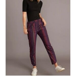 Marine Layer Allison Pant Women‎ Sz XS holiday Gold Stripe Pull On Metallic